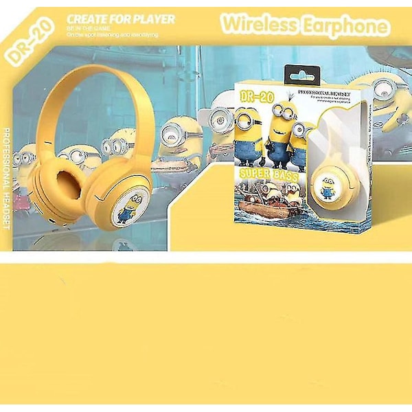 Minions Bluetooth-headset 5.0 Universal Trådlösa Hörlurar