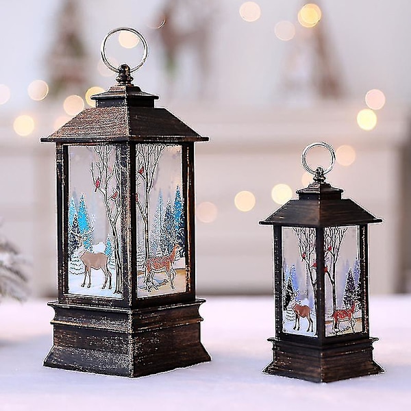 Julelykt Lysestake Lampe Nattlys Skrivebord Julepynt red Big