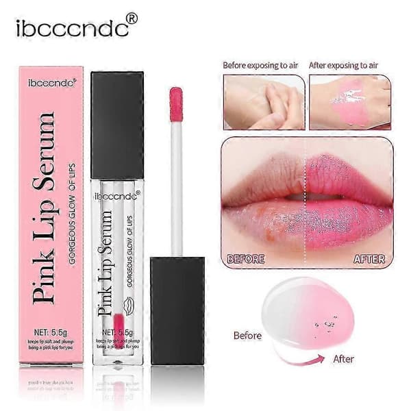 Læbeforstørrende Pink Gloss Højglans Læbeblegende Essens Gave til Kone Kærester Elsker