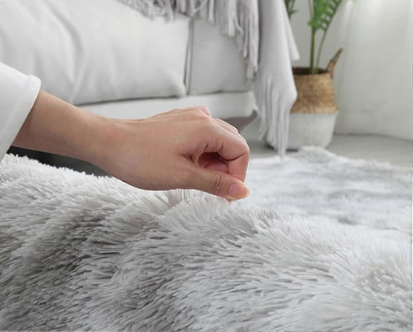 Modern Fluffig Mjuk Matta Stor Rektangulär För Vardagsrumsdekoration Sovrum Hall Löpare