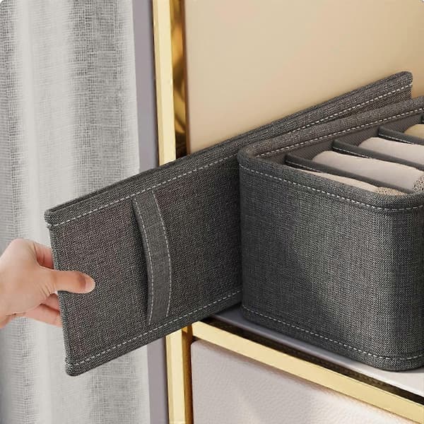 Set of 2 Multifunctional Storage Boxes Home Socks Organizer