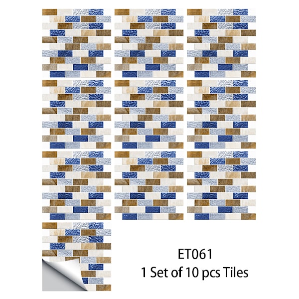 15 cm seinäkoriste kotiin, itseliimautuvat kylpyhuoneen ja keittiön mosaiikkilaatat, 30 kpl. Oath ET061