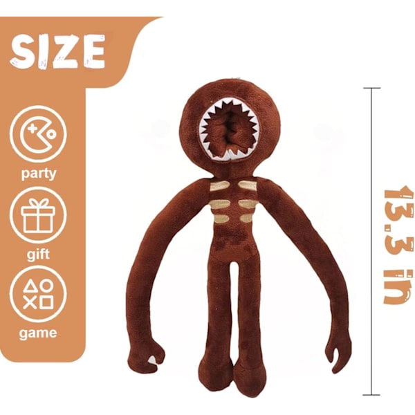 Doors Plushie 13,3\" hahmopehmot vuodelta 2022 kauhupeli täytetty hahmonukke Halloween joulu syntymäpäivälahja lapsille ja faneille