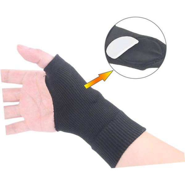 1 par svarta handledsskydd Elastiskt handledsskydd handledsstöd handledssvettband Svart sportssvettband handledssvettband stretchigt handledsskydd