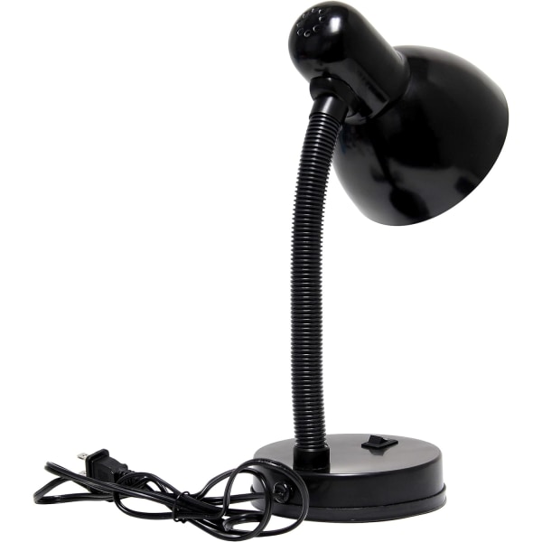 Simple Designs LD1003-BLK Basic Metall Fleksibel Slangehals Skrivebordslampe
