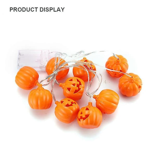LED lyskæde Halloween værelse dekoreret græskar lyskæde 10 lys