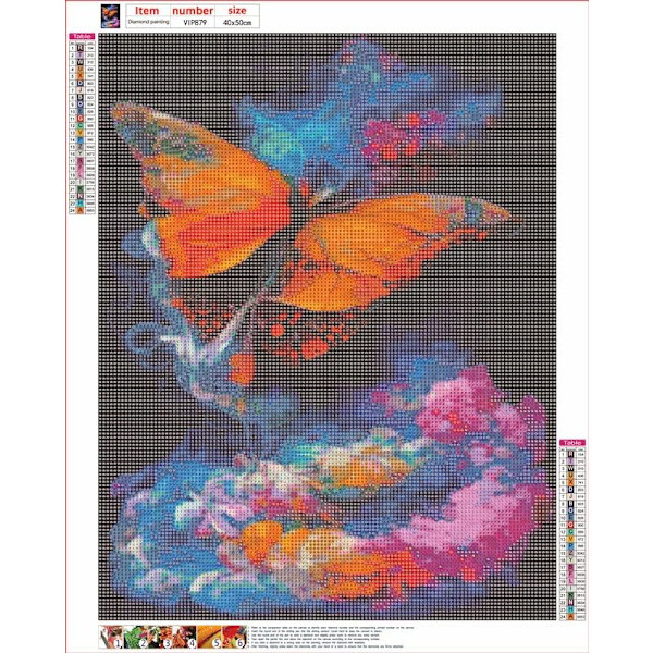 5D DIY timanttimaalaussetti, pyöreä täysi pora perhonen timanttitaidesetti aikuisille aloittelijoille, täydellinen kodin seinäkoristeluun ja lahjaksi (ompelu, 12x16 tuumaa)