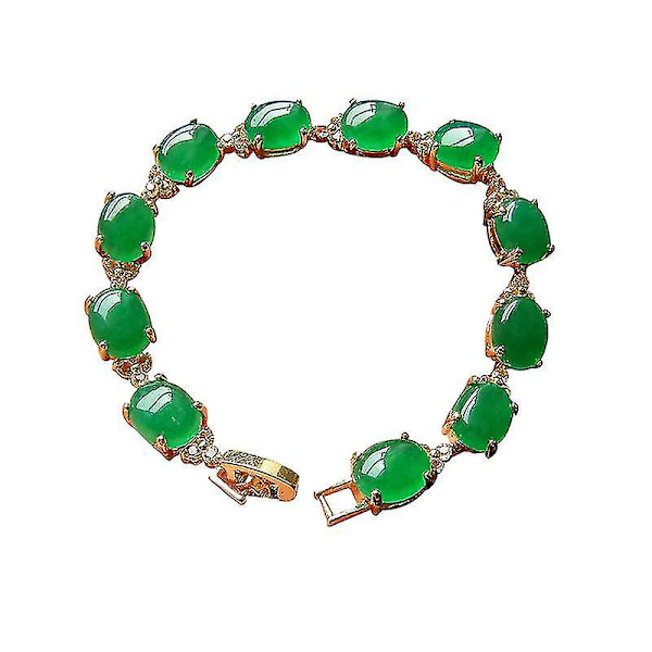 1 stk. Dame Smaragd Armbånd Malay Jade Armbånd Håndledsdekoration (assorteret farve)