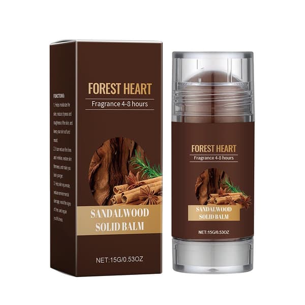 Sandeltræ Fast Parfume - Skovhjerte Duft 4-8 timer - Netto: 15g/0.53oz C1E1
