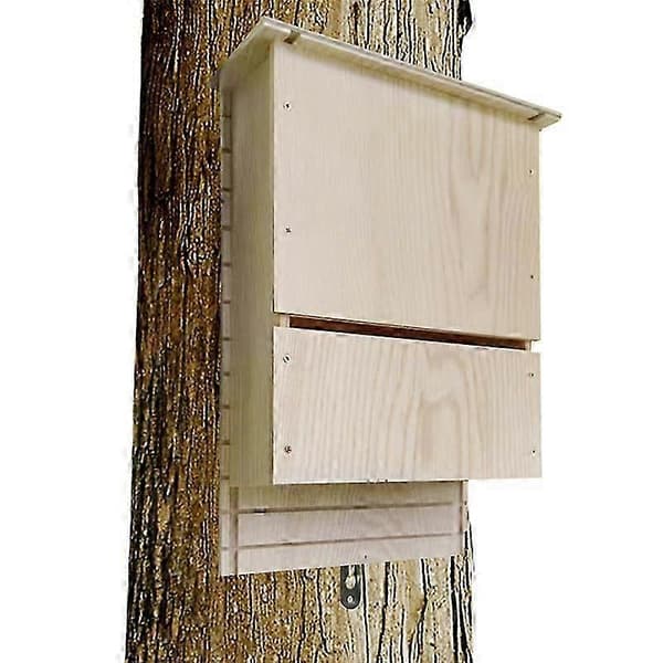 Stort utomhusfladdermushus, trälåda, obehandlat spiralfladdermushus, A