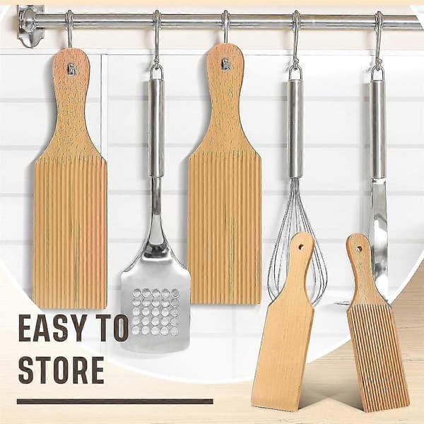 3 stk. gnocchibrett og smørspader i tre for deigrulling 23 x 7 cm gnocchispade pasta 26s