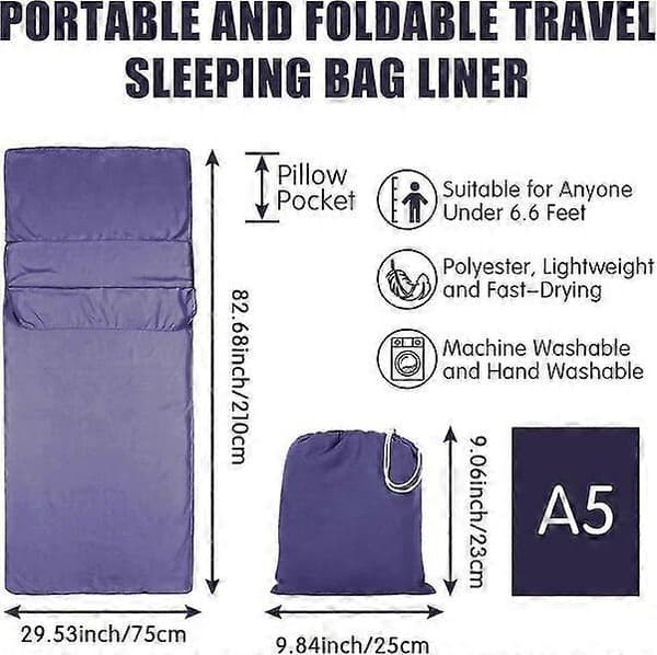 Resesovsäckslakan 75x210 cm för oberoende användning backpacker camping