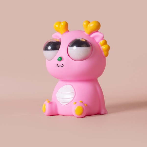 Squeeze Stress Relief Toy Ögonpoppande Drake Rolig Ögonboll Sprängleksaker Pop Out Eyes Leksak för Födelsedagspresenter, Festfavoriter, Perfekt Present för Alla Tillfällen Pink
