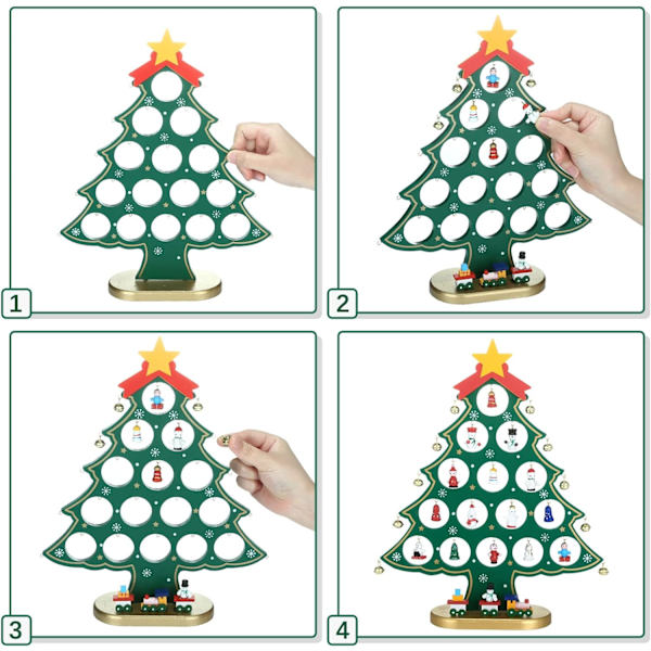 24 Dagers Nedtelling Adventkalender Med Gaveeske Juletre Nedtelling Adventkalender 2023 Gave Til Barn DIY Ditt Eget Juletre