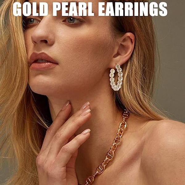 36 par guld øreringe sæt til kvinder piger, mode perle kæde link stud drop dangle øreringe multipack hoop øreringe pakker, allergivenlige øreringe