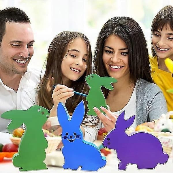 3 stk. påskeharepynt i tre