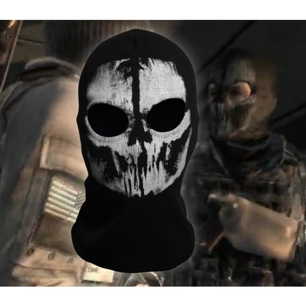 Ny Ghosts Balaclava Sykkel Skateboard Cosply Kostyme Hodeskallemaske