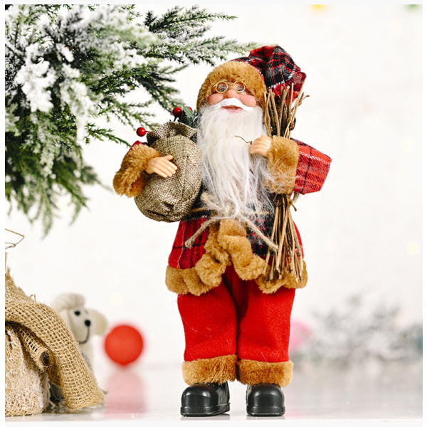 Jultomtefigur Dekoration Flerfärgad Julkock Tomtefigurer Docktillbehör Prydnad Gåva Jultomte -C