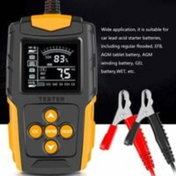 Bilbatteritest 12V/24V LCD Digital Batterianalysator Bildiagnostikverktyg SOH SOC CCA IR Mätning För Bil Lastbil Motorcykel