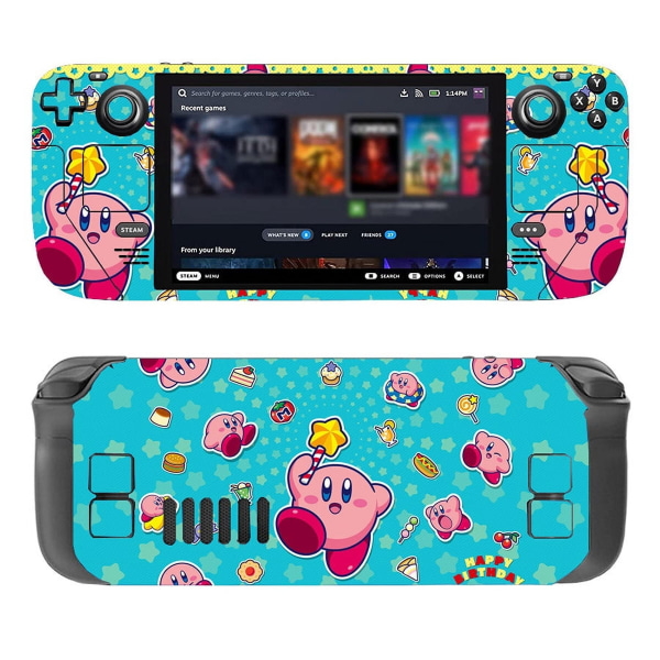 Steam Deck-klistermærker, søde anime-klistermærker, klistermærker til spillekonsoller, klistermærker til hele kroppen, ridsefast og støvtæt (LCD-skærm, blå) Style12
