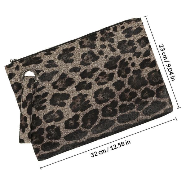 Leopard Handväska Mode Het Handväska Leopard Het Kuvertväska Brun Leopardmönster