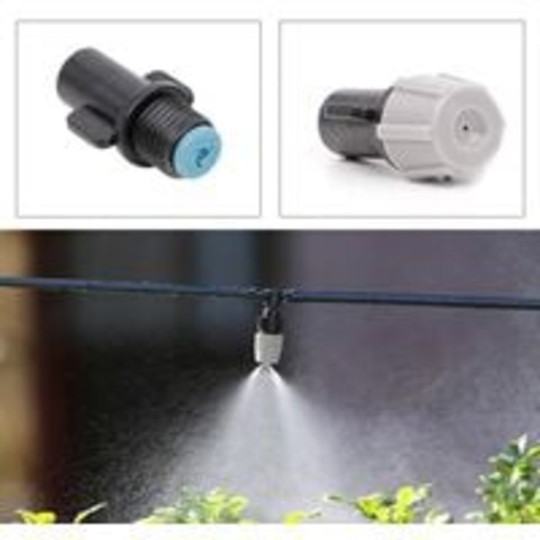 Tågesprederdyser, 20 stk. T-samlinger og 20 stk. Tågesprederdyser Vandingssprederdyser Drivhus Vandkølingssystem Sprinkler Sprinkler