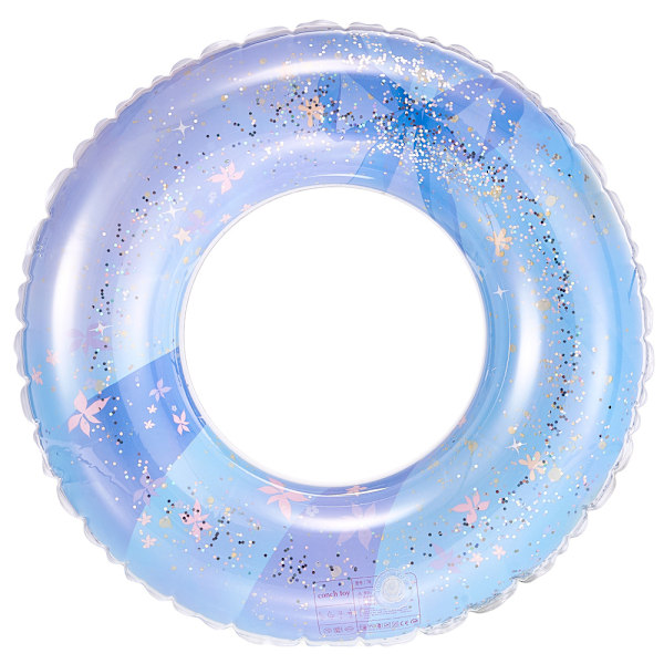 Oppblåsbar badering for barn, badering poolbøye, retrostripet PVC oppblåsbar bøye poolbøye Sequined blue bow Suitable for ages 2-4