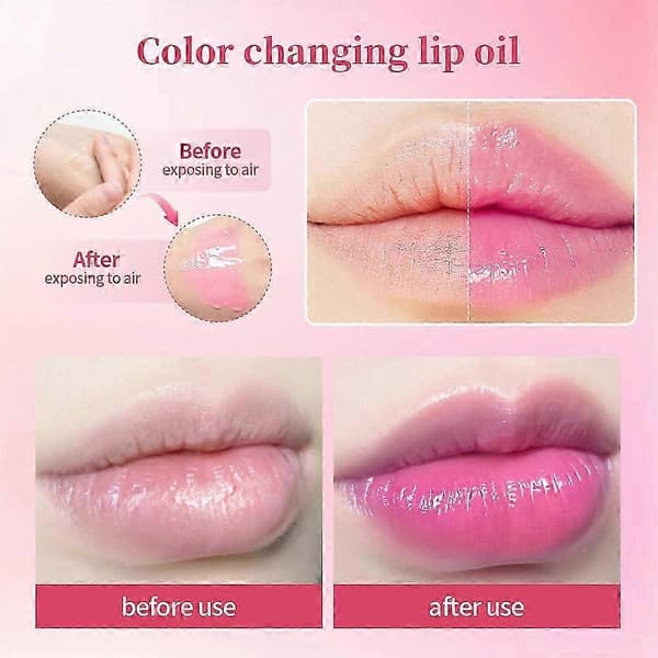 Læbeforstørrende Pink Gloss Højglans Læbeblegende Essens Gave til Kone Kærester Elsker