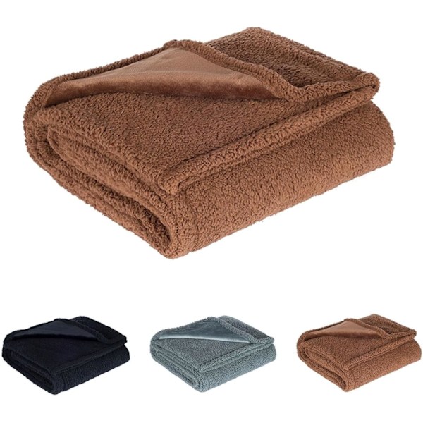 Det vandtætte tæppe, kærlighedstæppe til sofa, seng, couch, vandtæt kæledyrstæppe til hund og kat, 100% lækagesikkert, vandtæt, fuldstændig pink-sikret Brown XS:50*70CM