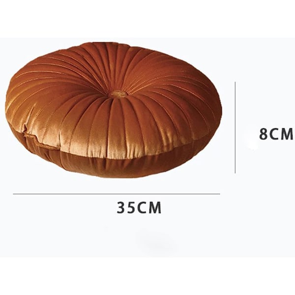 Rund kudde golvkudde enfärgad plyschkudde dekorativ kudde plyschkudde läskudde dekorativ kudde bilkudde (35CM, grå)