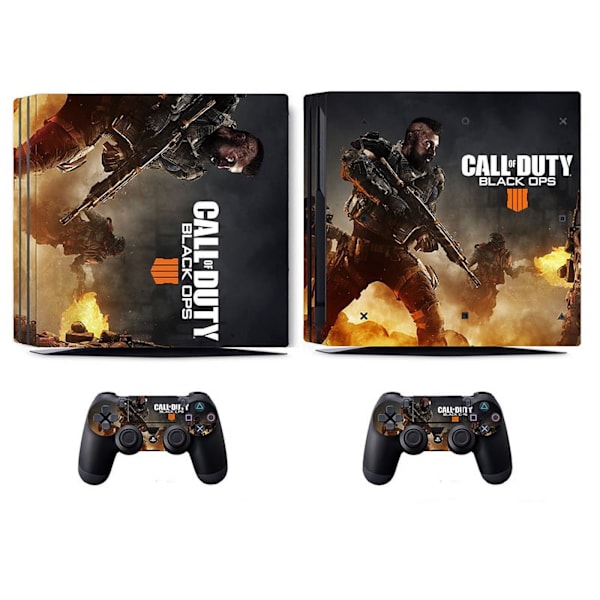 Play Station 4 Pro Call Of Duty COD12 Klistremerke - Kompatibel med PS4PRO - Deksel for å tilpasse konsollen - Fjernet Vinylfilm - HD-kvalitet Style09