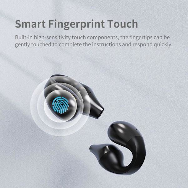 Öronklämma Benledning Hörlurar Bluetooth, Smärtfri Trådlös Öppet Öra, Vattentät Mini Sport, Brusreducering/HiFi Kvalitet/Lång Batteritid