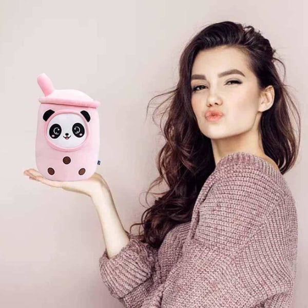 Söta plyschleksaker mjölk tekopp kudde plushise bubbla te plushie mjuk stoppning (9,45 tum)