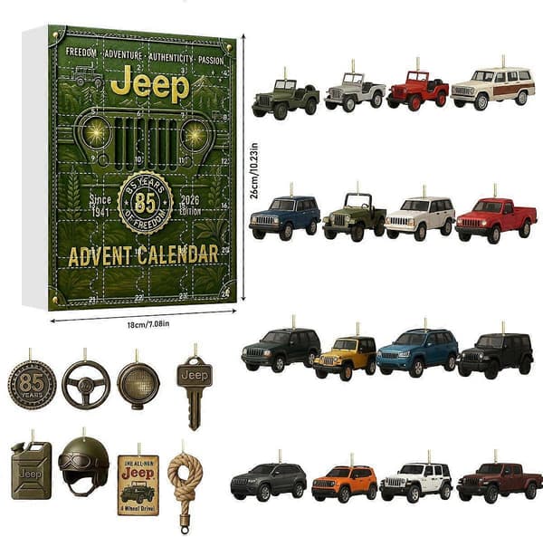 Jeep Julekalender: 24-dages nedtælling med samleobjekter til Jeep-entusiaster - Perfekt julegave!