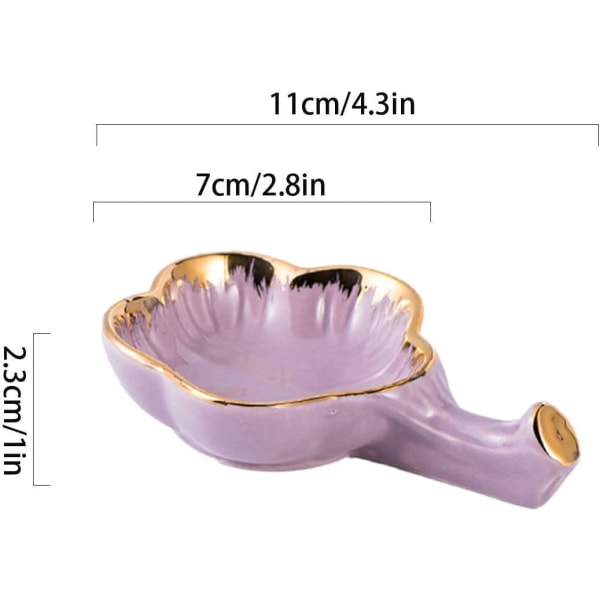Multifunktionelle saucer til dipping, keramiske dyppeskåle, små dyppeskåle til sauce, spisepindsstativer - sort - 11x7x2,3cm