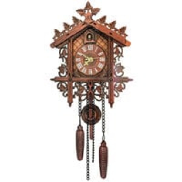 Cuckoo Clock Retro Nordic Style Wooden Cuckoo Wall Clock