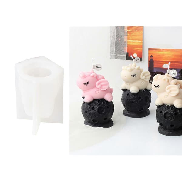 Dyrelysform Harpiksstøping Silikonform for DIY Lys Såpe Gips Ornament Kake Fondant Dekor