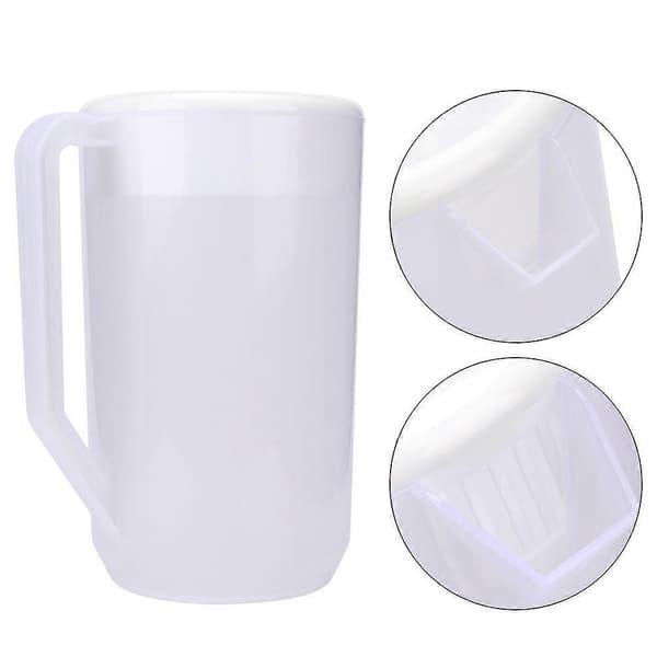 4000 ml stor kapacitet giftfri plast kallvattenflaska (transparent vitt lock)