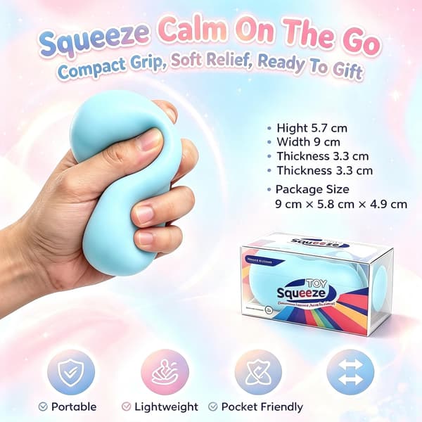 Knaskende såpe-squishy, ASMR Knaskende Squishy, Fidget-leker for voksne, Sensoriske leker