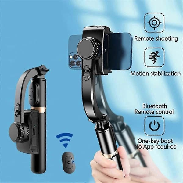 Håndholdt Gimbal Stabilisator Selfie Stick Smartphone Action Kameraer Bluetooth Tripod