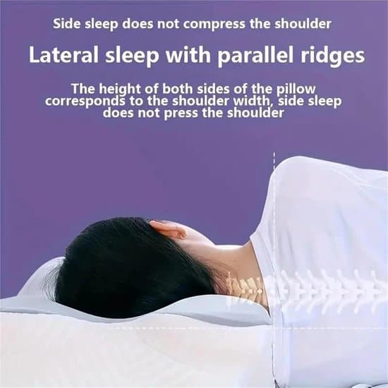 Pillow - Orthopedic Memory Foam Pillow - Comfortable Light Blue Butterfly-shaped Sleeping Pillow for Neck - Slow Rebound and Cervical Pillow - Ideal for