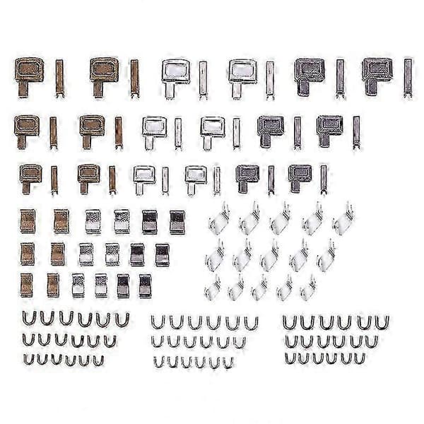 120 dele lynlås reparationssæt - Tøj metal tilbehør 123pcs