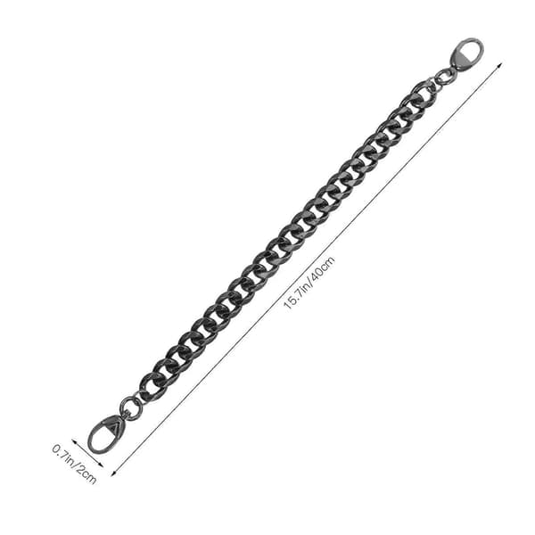 Modehandväskkedjor med spännen Eleganta axelremsväskor 40X2X0,2CM Svart