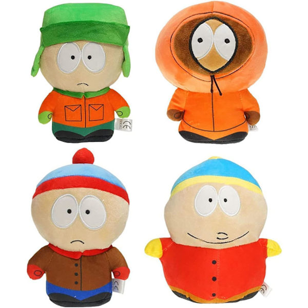 South North Park Plysch, 8 tum Kyle, Cartman, Kenny och Butter Dockor, Mjuka och Bedårande, Mjuka Bomullsfyllda Plyschdockor Leksak