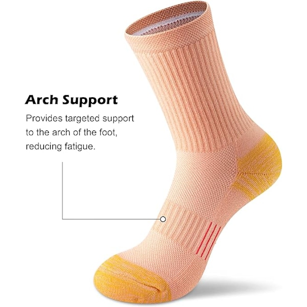 Crew Socks Dam Hiking Running Athletic Cushioned Compression Socks 5-6 Par