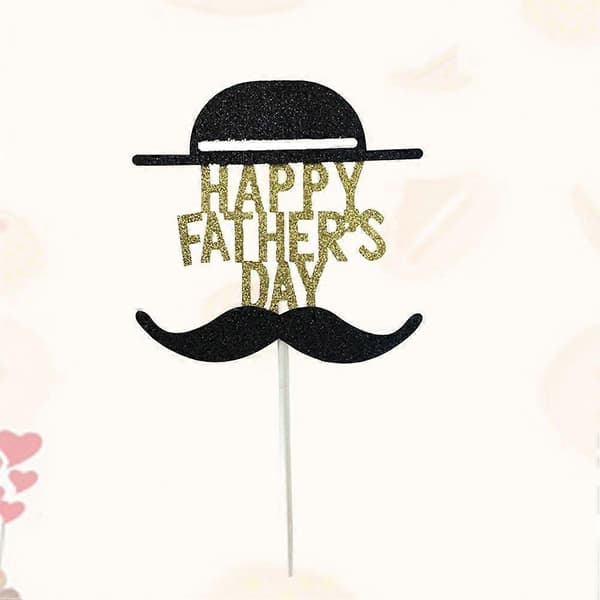 Cupcakes Picks for Fathers Day Chic Decoration Paper Top Hat Father's