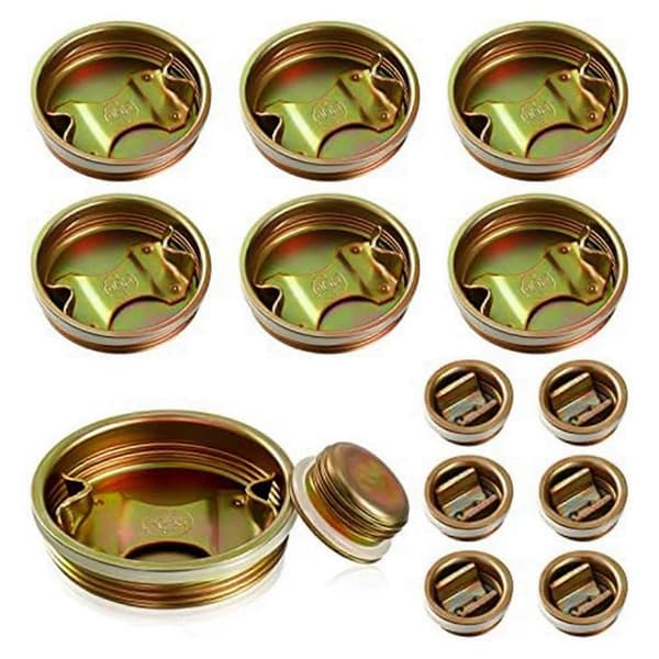 24-pack stålplugg för fat, 6 cm och 3 cm plugghålslock, 55-gallons fatlock, metallpluggar med pläterad beläggning
