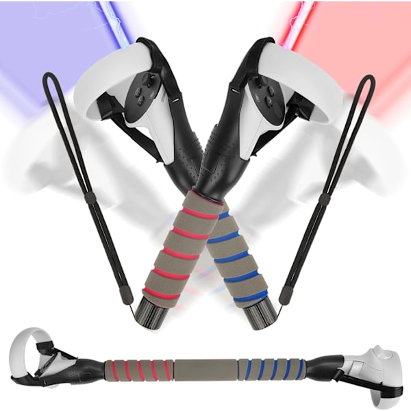 VR-tilbehør Håndtakstilbehør for armforlengere for Gorilla Tag Lange armer Tilbehør for Q2 Controller Extension Golf Club Attachment（Svart）