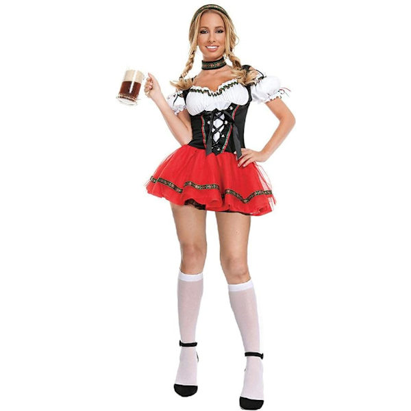 Tarjoilijan Puku Halloween Oktoberfest Tarjoilijan Puku Red M