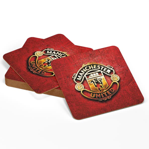 4-pack - Manchester United Coasters - Coasters for Glasses multifärg multicolor